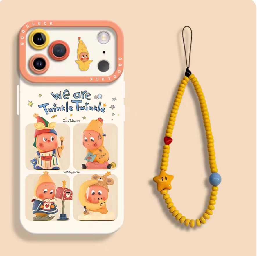 Cute face-holding style liquid air eye silicone phone case