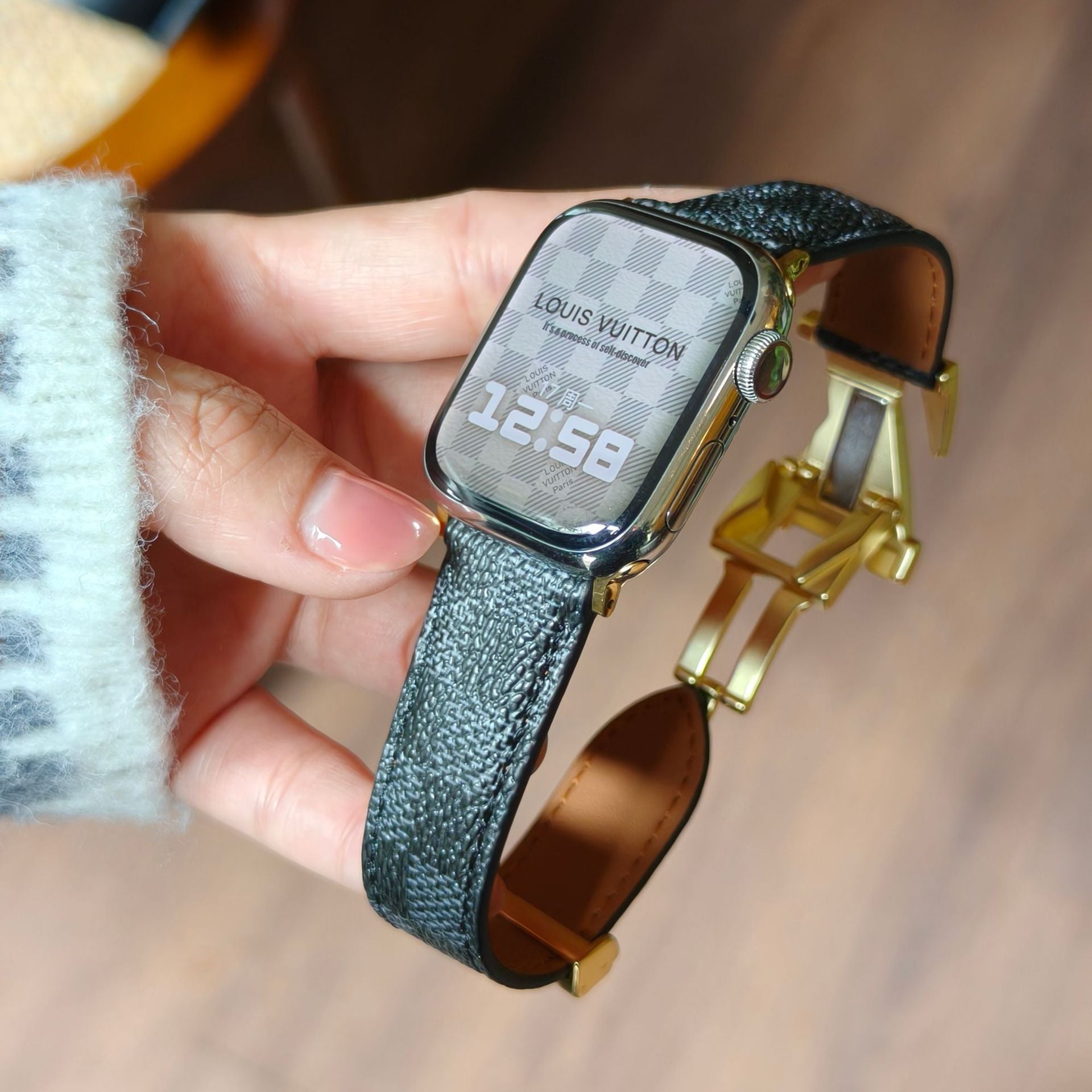 V-Shaped Leather Strap