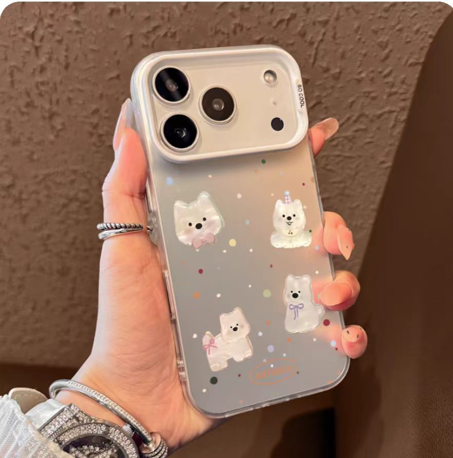 Frosted Iridescent Silver iPhone 17 Case