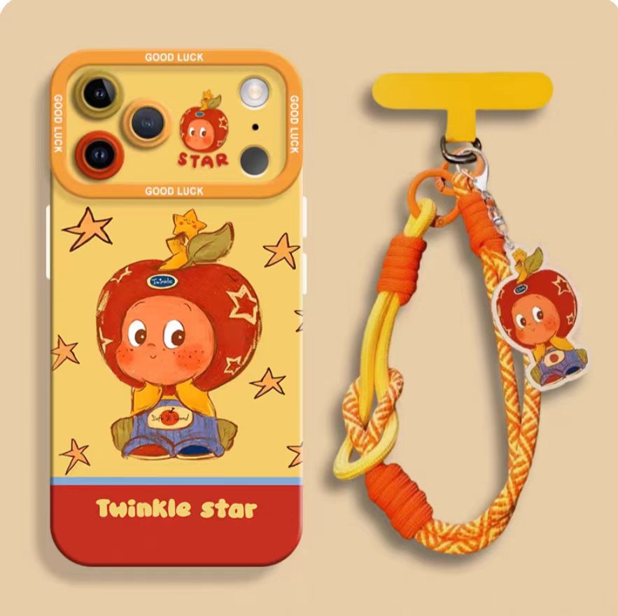 Cute face-holding style liquid air eye silicone phone case