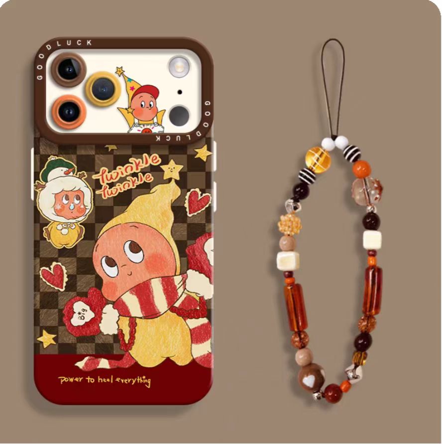 Cute face-holding style liquid air eye silicone phone case