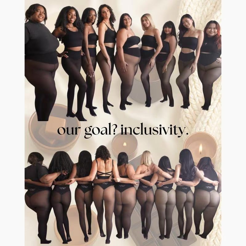 NEW COMPRESSION BAND & ONE SEAM OPTION! THE ORIGINAL MAGIC FLEECE LINED LEGGINGS - XXS TO 3XL - 4 SHADES - CLOSED FOOT - Fleece Tights Available in Plus Size and Light to Brown Fur Womenswear Basic Outfits Big