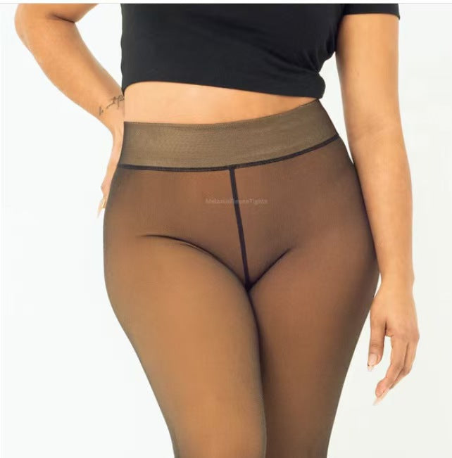 NEW COMPRESSION BAND & ONE SEAM OPTION! THE ORIGINAL MAGIC FLEECE LINED LEGGINGS - XXS TO 3XL - 4 SHADES - CLOSED FOOT - Fleece Tights Available in Plus Size and Light to Brown Fur Womenswear Basic Outfits Big