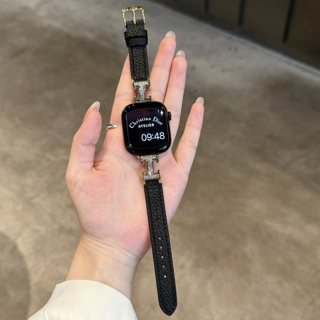 Shiny H Leather Strap