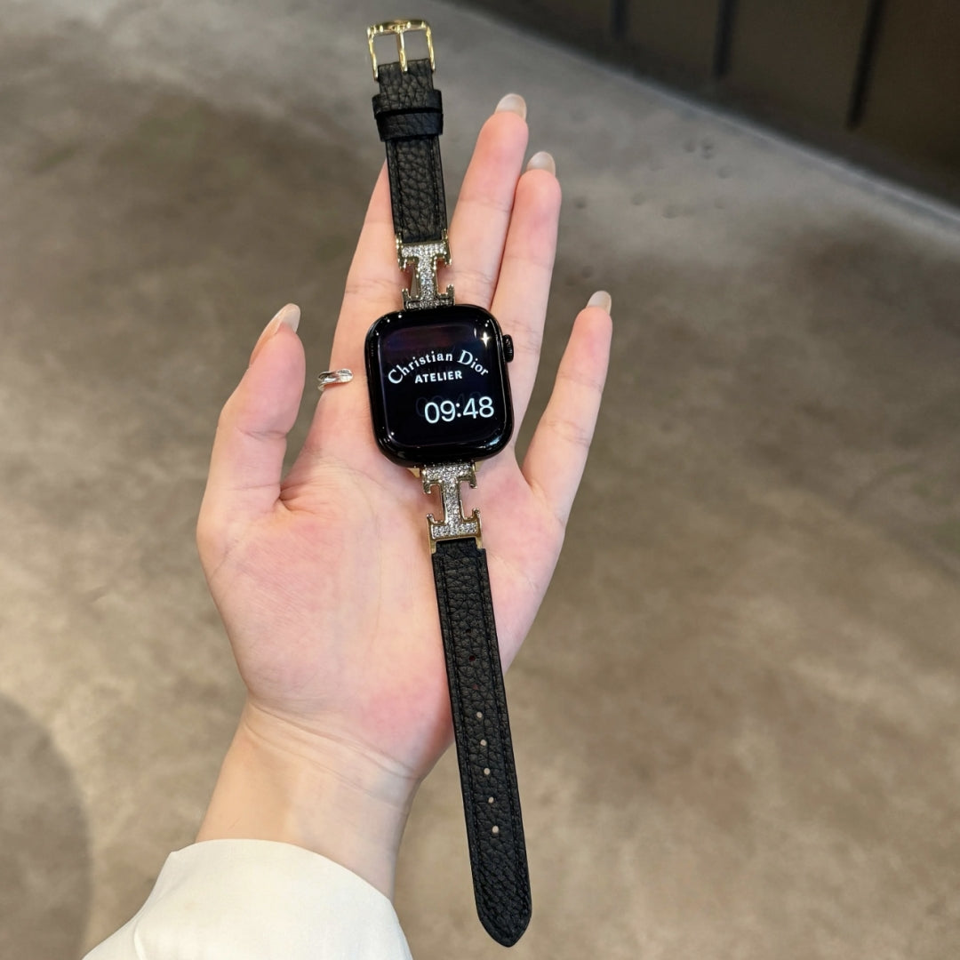 Shiny H Leather Strap