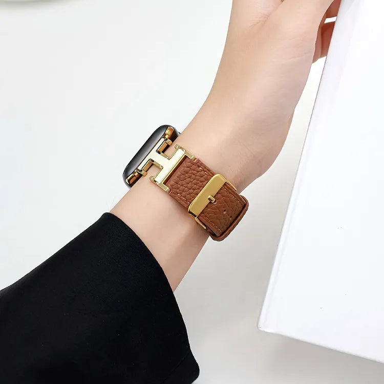 D-H Pebbled Leather Strap