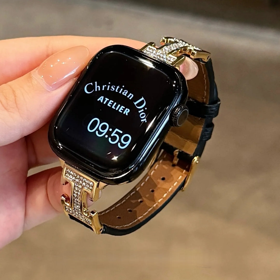 Shiny H Leather Strap