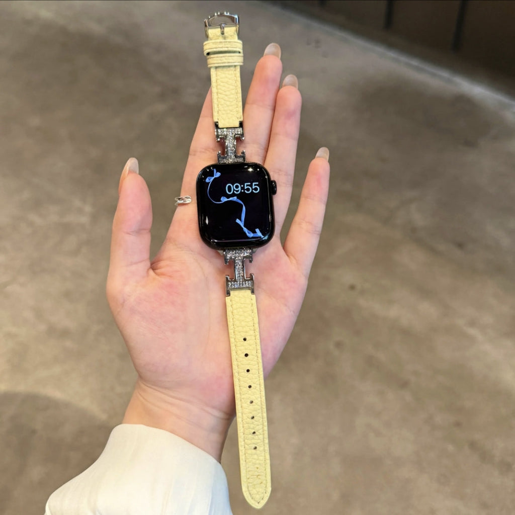 Shiny H Leather Strap