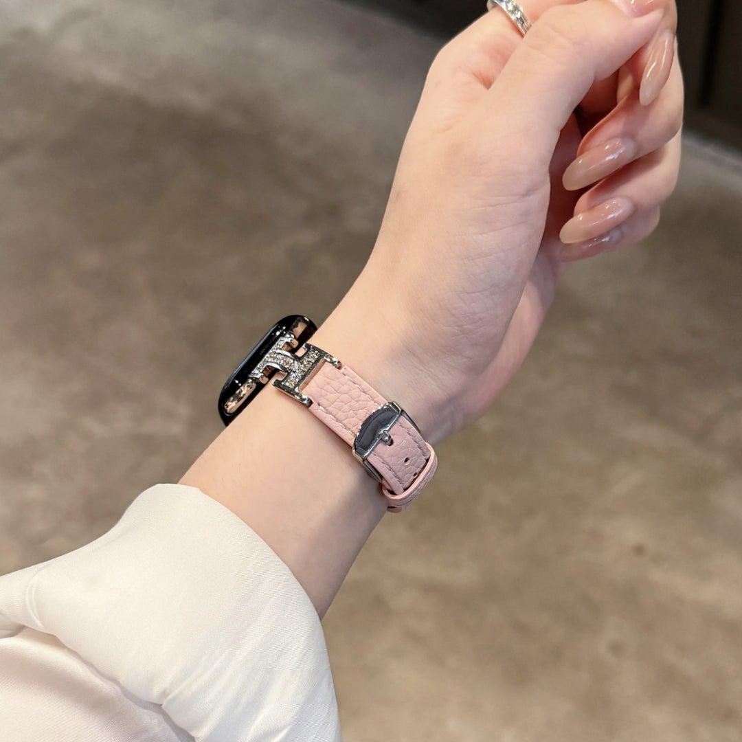 Shiny H Leather Strap