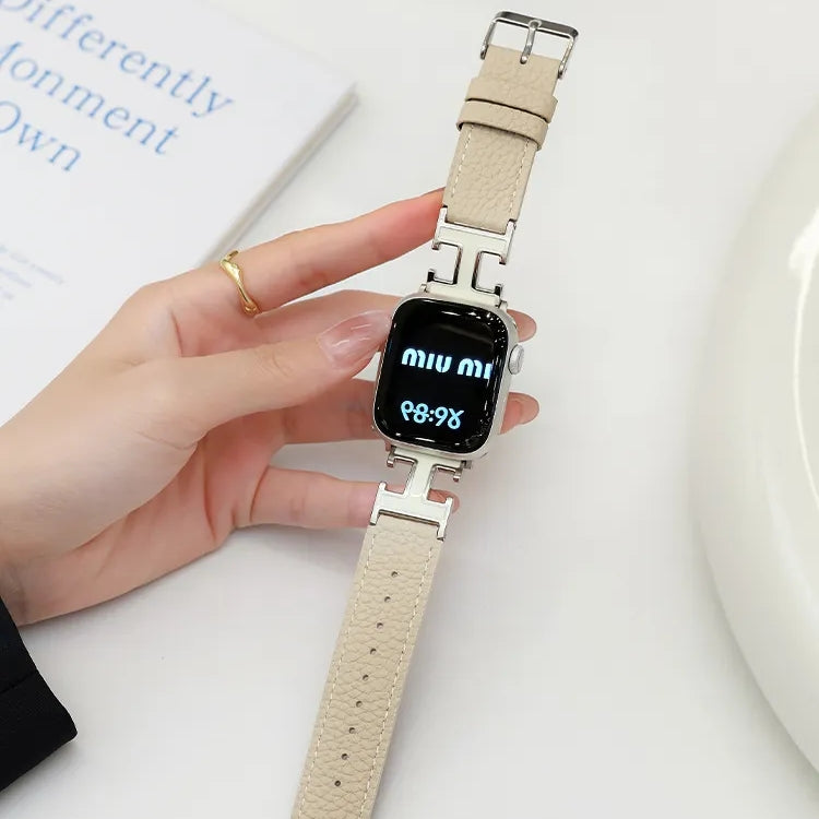 D-H Pebbled Leather Strap