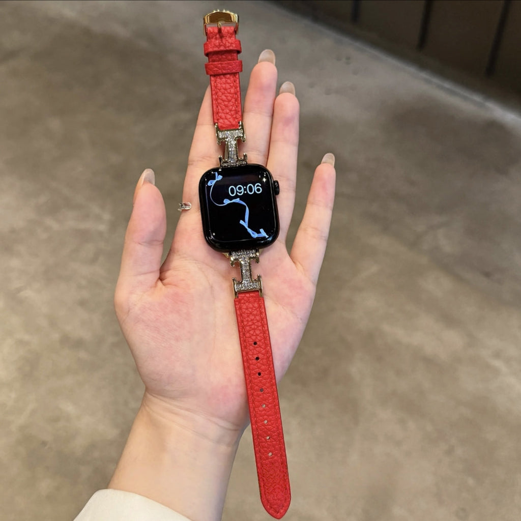 Shiny H Leather Strap