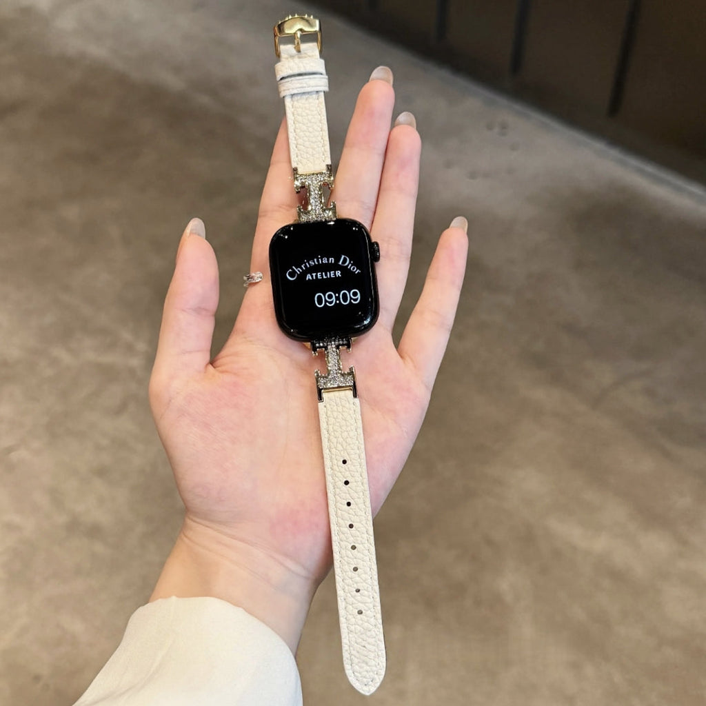 Shiny H Leather Strap